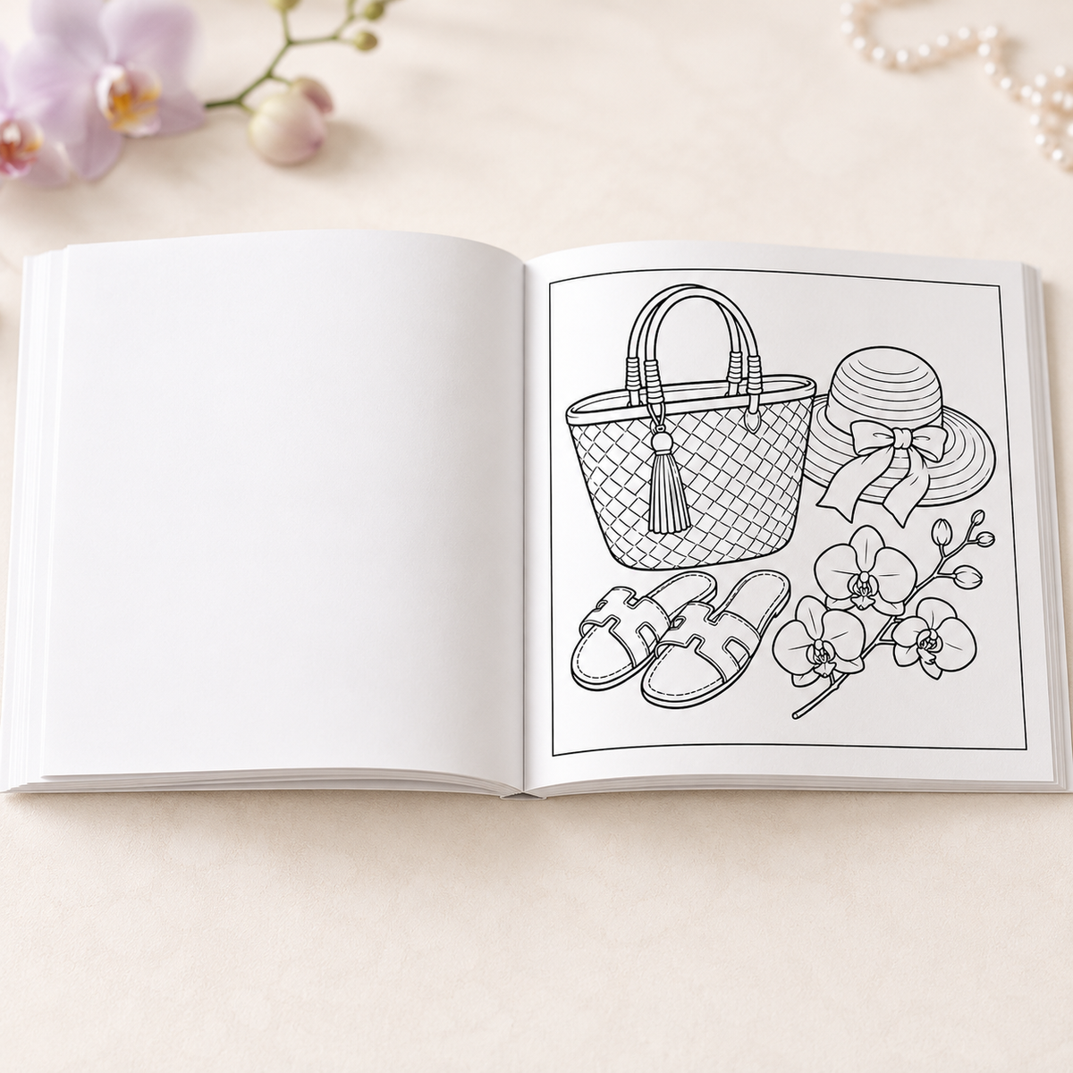 Purses, Pearls & Gems: A Chic Fashion Accessories Coloring Book