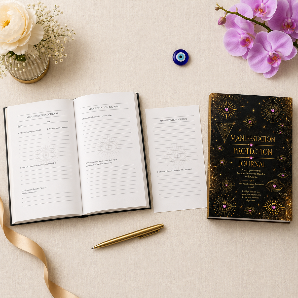 Manifestation Protection Journal: Evil Eye Edition (Paperback)