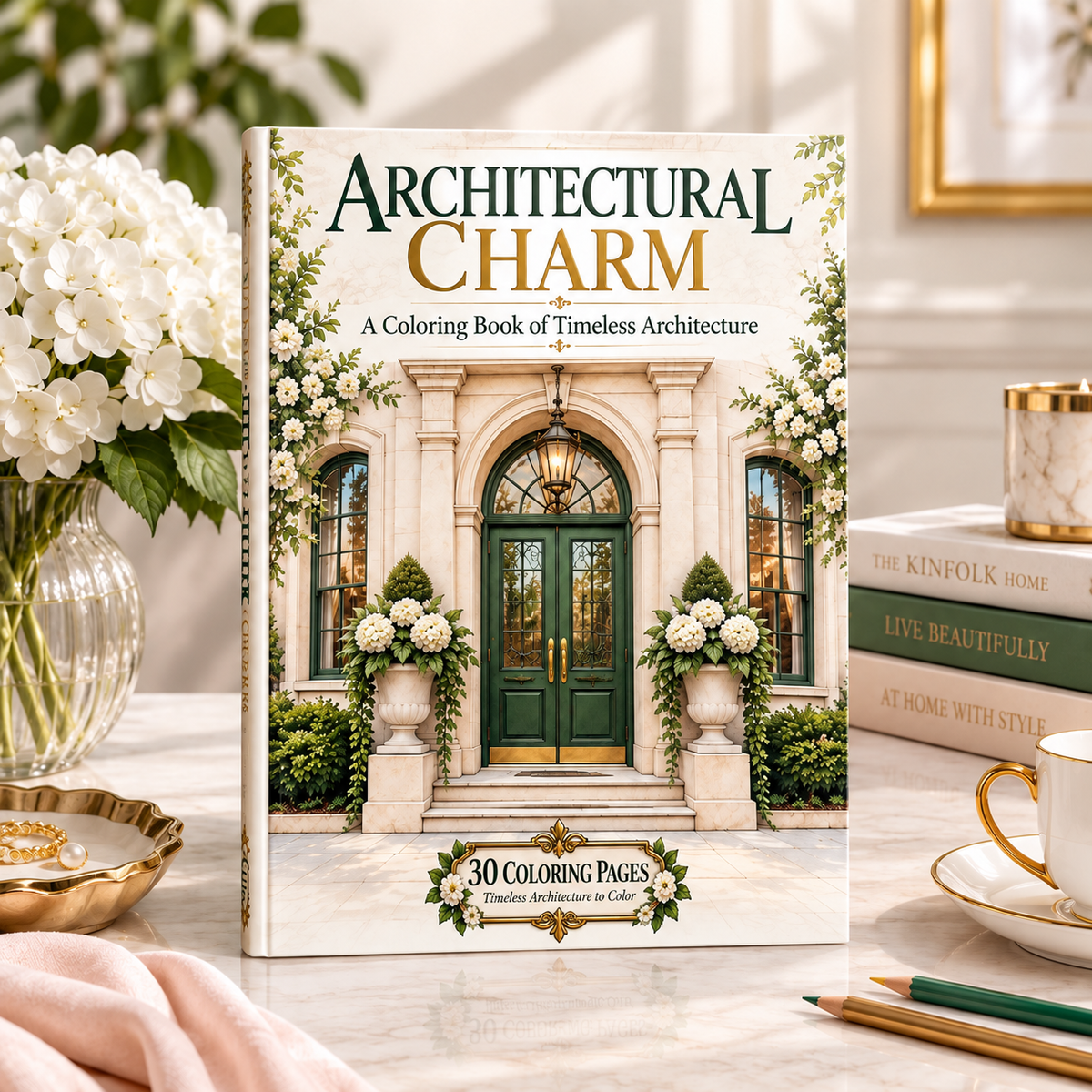 Architectural Charm: A Coloring Book of Timeless Architecture (Paperback)