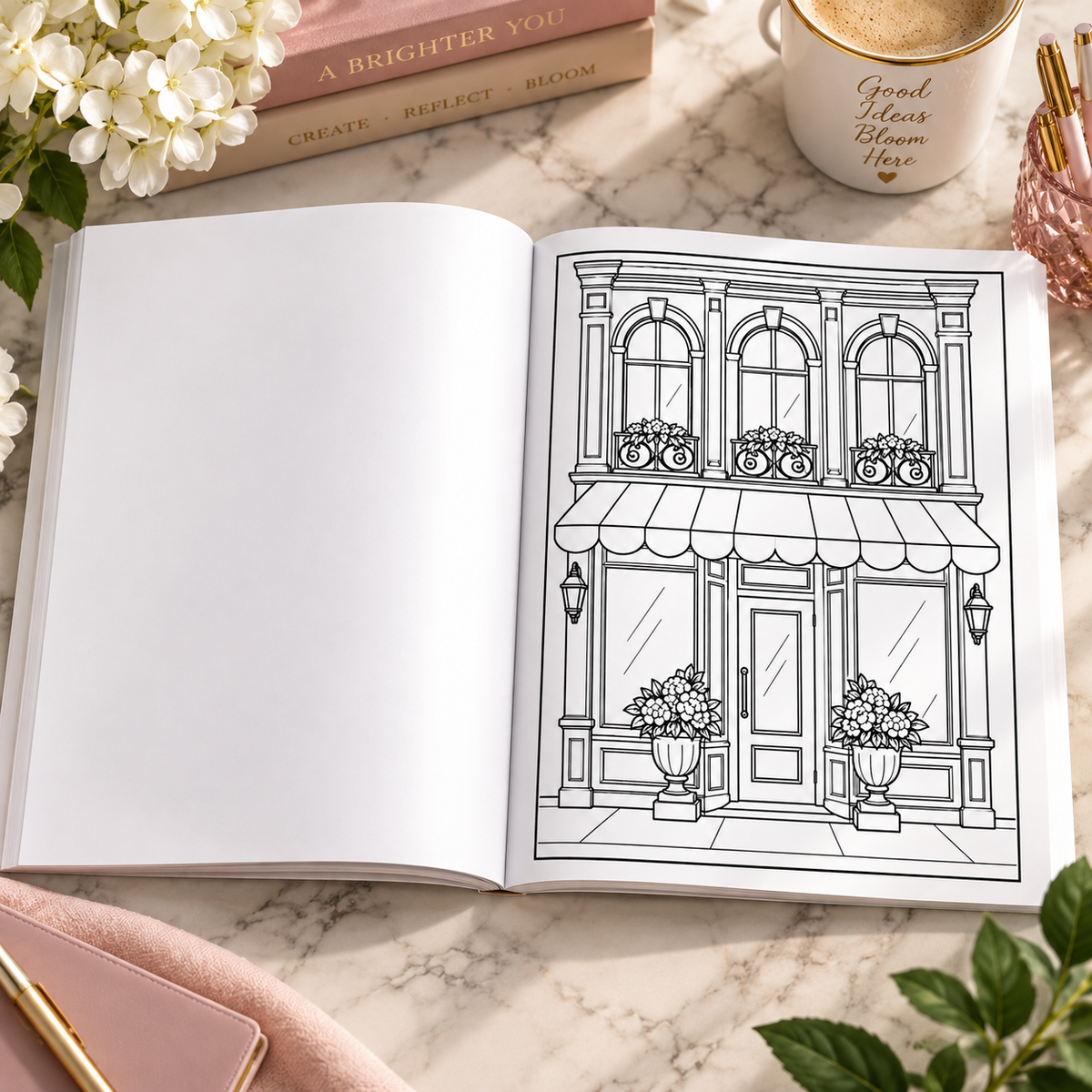 Architectural Charm: A Coloring Book of Timeless Architecture (Paperback)