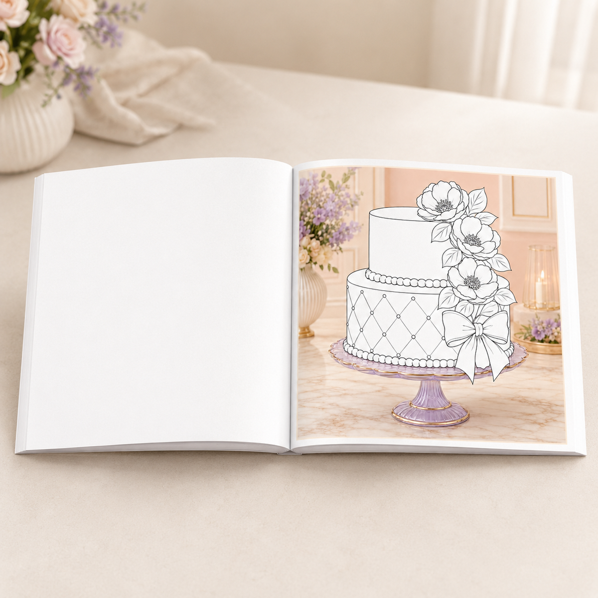Beautifully Frosted: A Luxurious Coloring Book of Cakes, Buttercream & Blooms