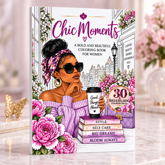 Chic Moments: Bold & Beautiful Coloring Pages for Women — Print to Color Collection