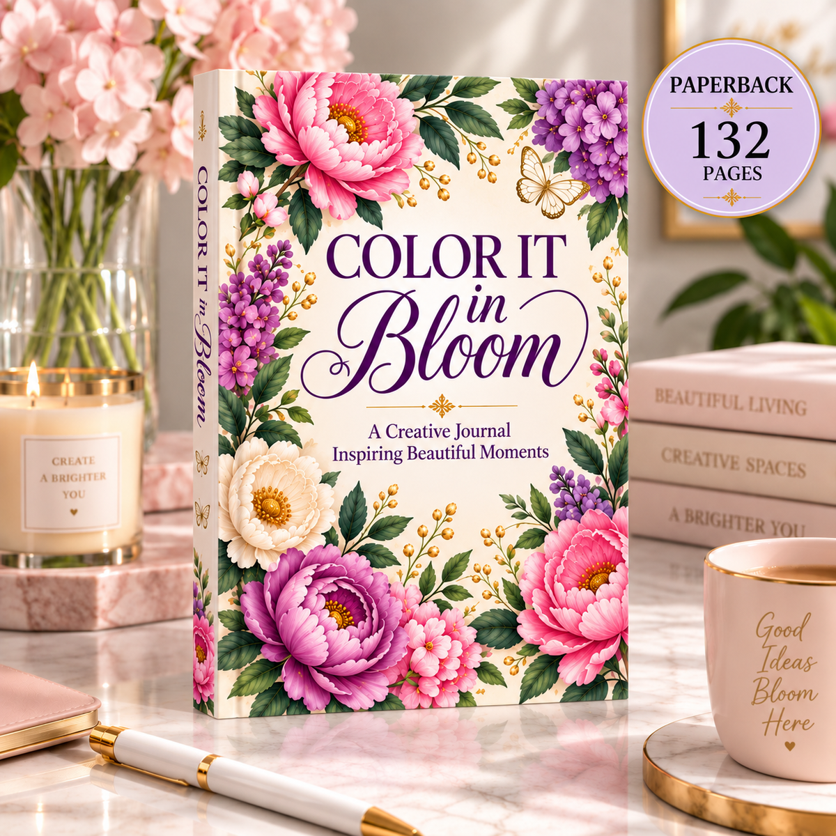 Color It in Bloom: A Creative Journal Inspiring Beautiful Moments (Paperback)
