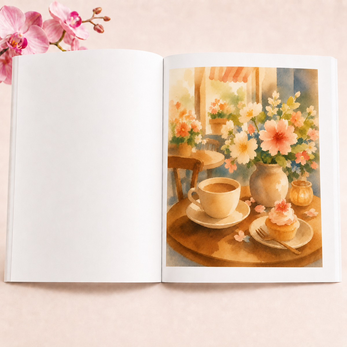 Cozy Café Corners: The Beginner Reverse Coloring Book