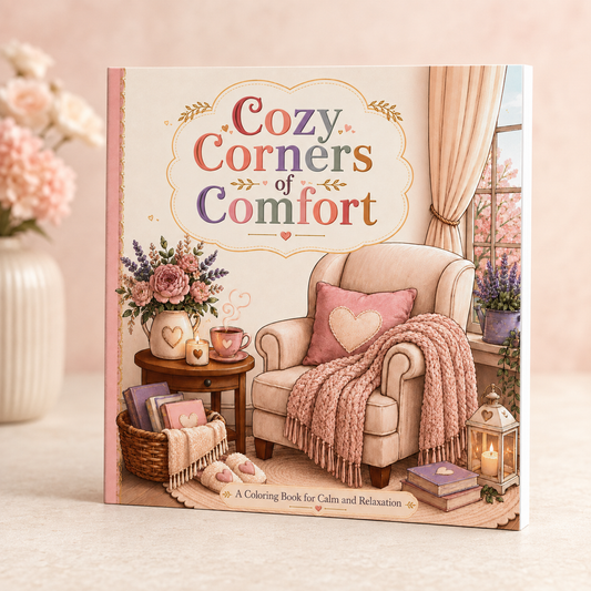 Cozy Corners of Comfort: A Coloring Book for Calm and Relaxation