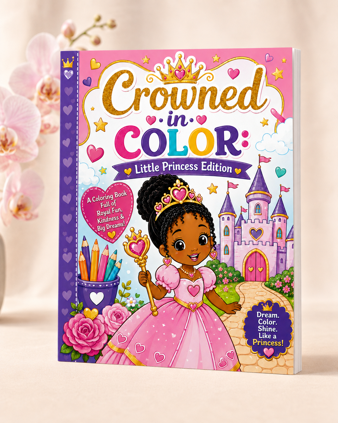 Crowned in Color: Little Princess Edition — Print to Color Collection