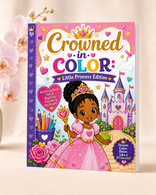 Crowned in Color: Little Princess Edition — Print to Color Collection