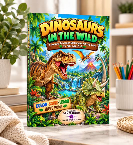 DINOSAURS IN THE WILD | Dinosaur Coloring & Activity Book for Kids Ages 5–9