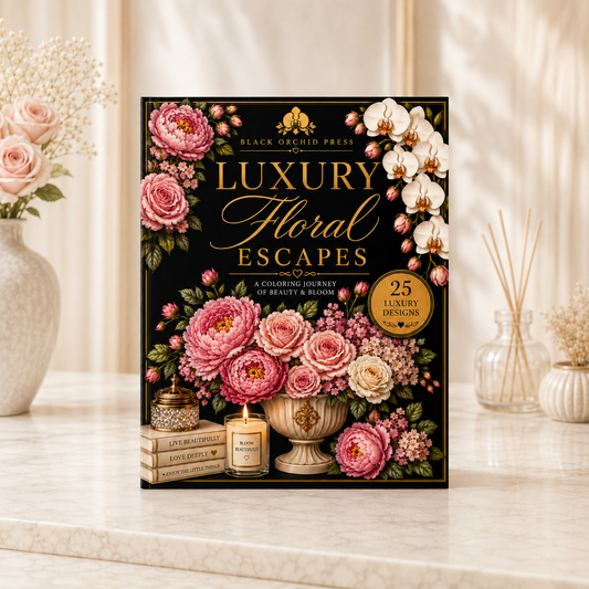 Luxury Floral Escapes — Print to Color Collection