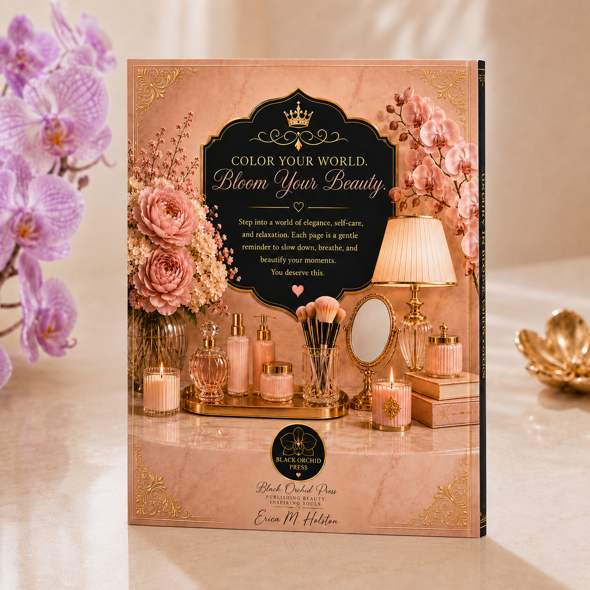 Luxury In Bloom: Vanity Edition — Print to Color Collection