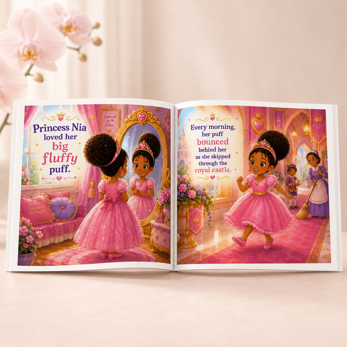 Crowned in Color: Princess Nia's Magical Puff (Children's Story Book)