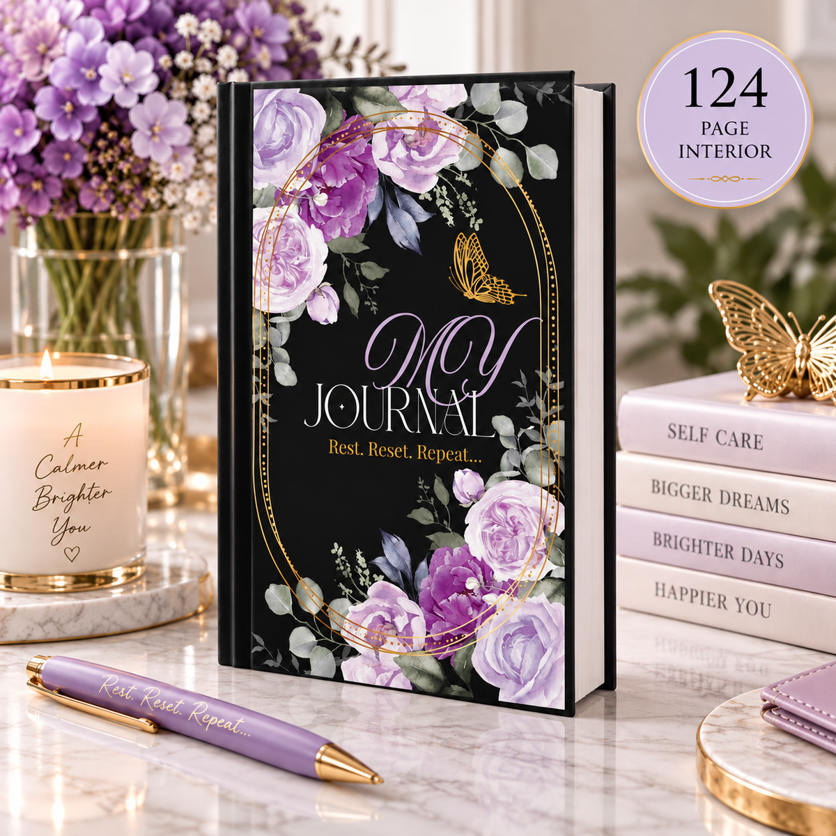 My Journal: Rest. Reset. Repeat. (Hardcover)