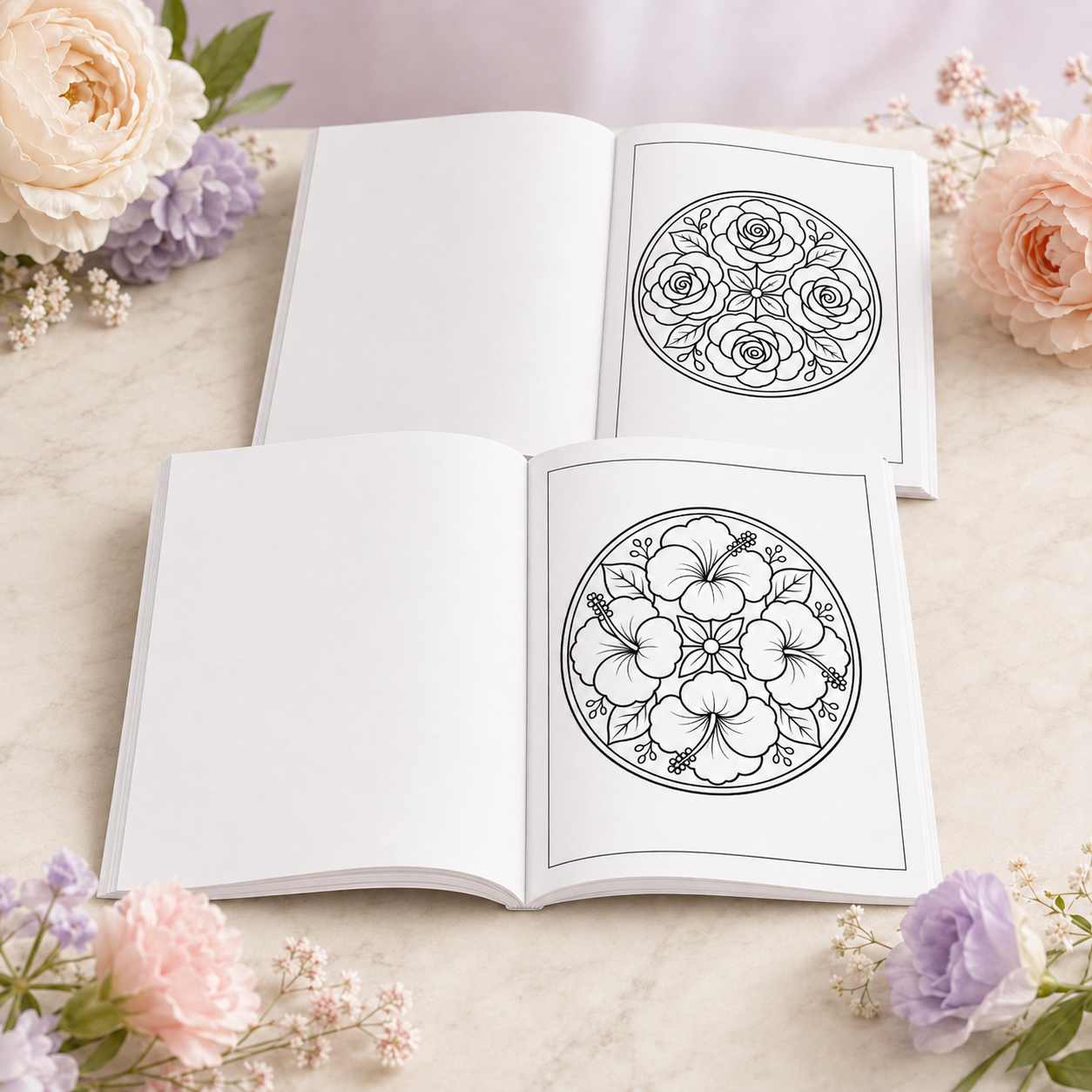 Petals in Balance: Simple Floral Medallion Designs for Relaxation (Paperback)