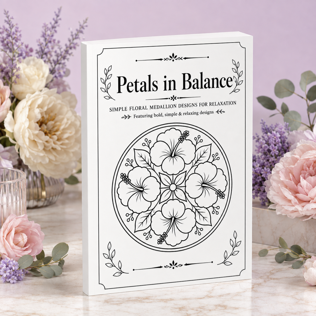 Petals in Balance: Simple Floral Medallion Designs for Relaxation (Paperback)