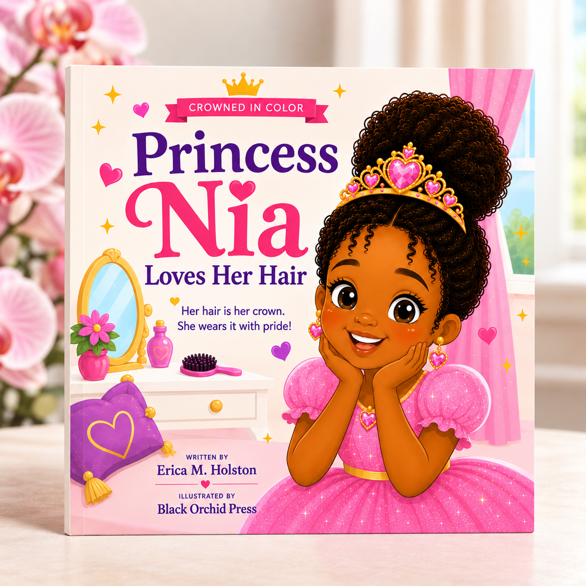 Crowned in Color: Princess Nia Loves Her Hair (Children's Story Book)