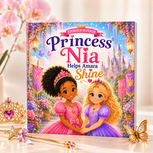 Crowned in Color: Princess Nia Helps Amara Shine (Children's Story Book)