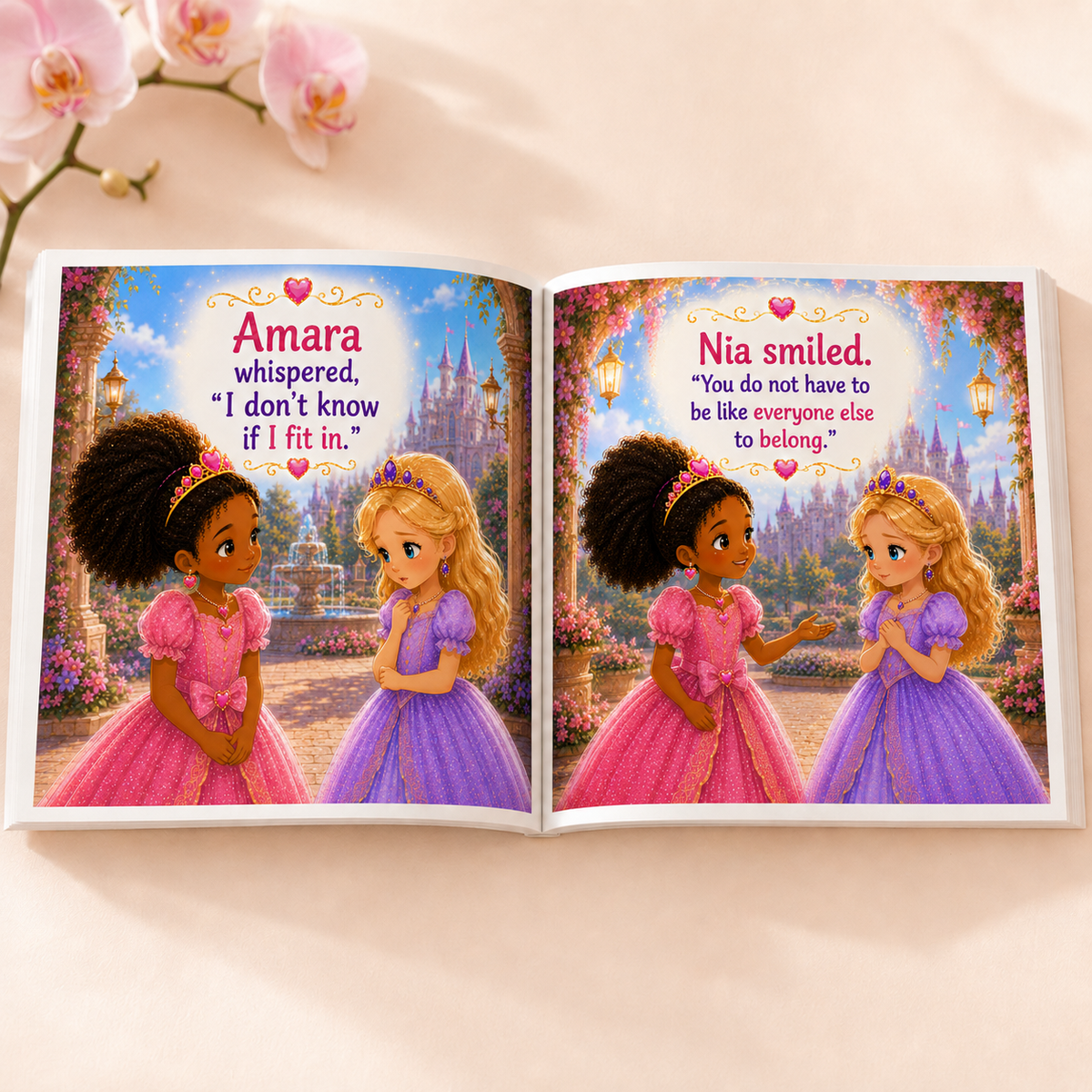 Crowned in Color: Princess Nia Helps Amara Shine (Children's Story Book)