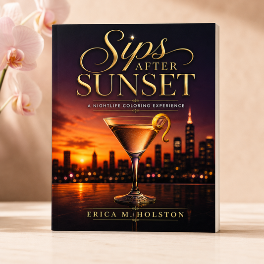 Sips After Sunset: A Nightlife Coloring Experience (Adult Coloring Book)