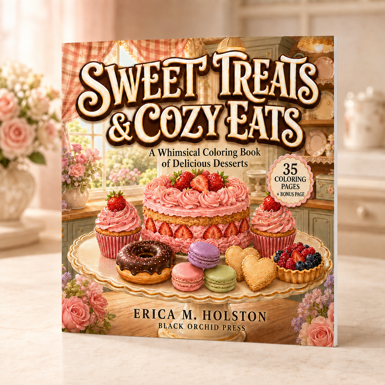 Sweet Treats & Cozy Eats: A Whimsical Coloring Book of Delicious Desserts