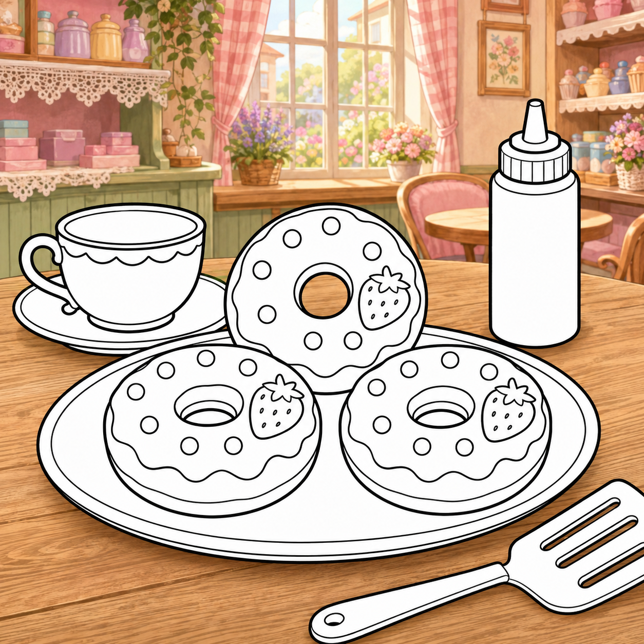 Sweet Treats & Cozy Eats: A Whimsical Coloring Book of Delicious Desserts