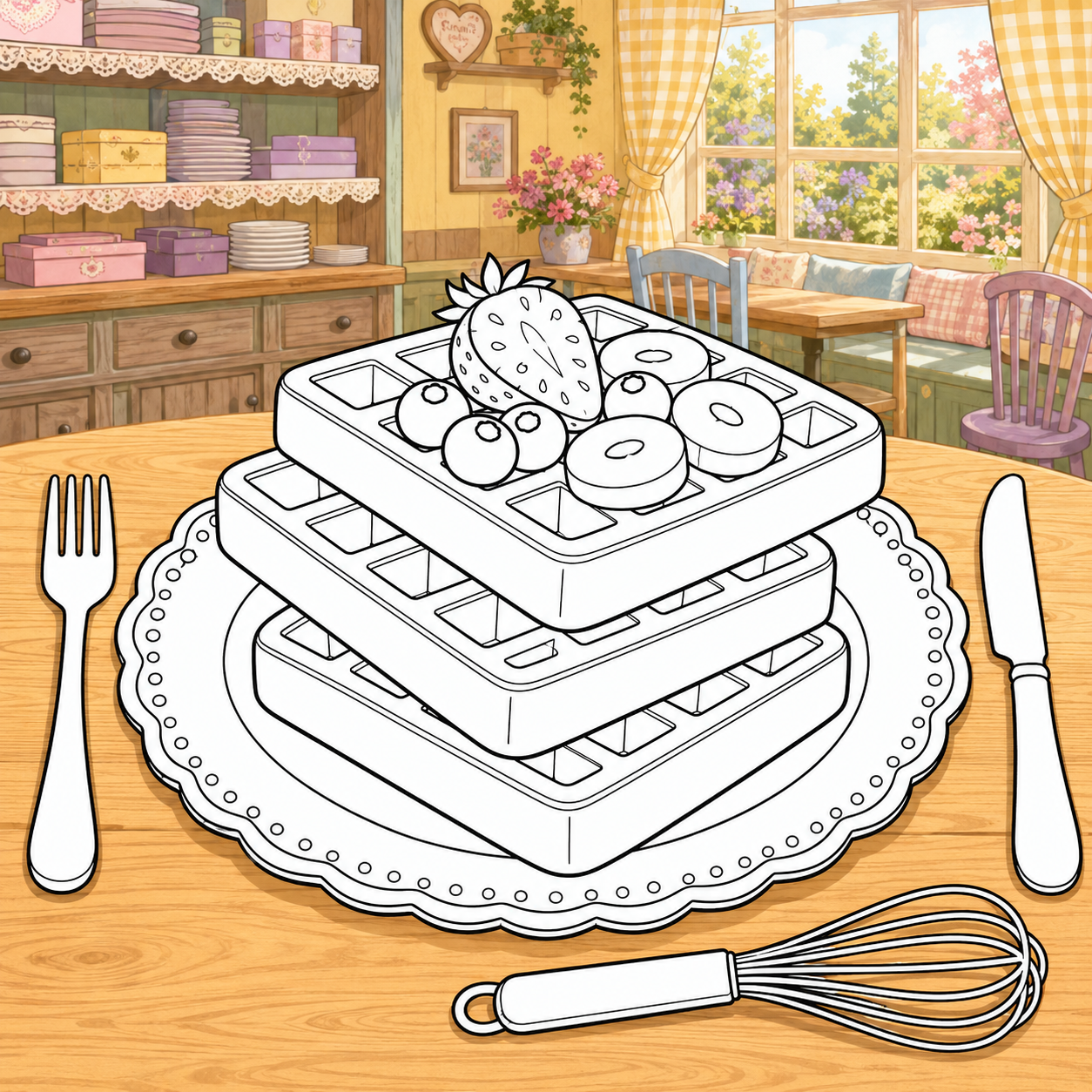 Sweet Treats & Cozy Eats: A Whimsical Coloring Book of Delicious Desserts