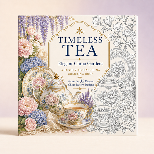 Timeless Tea: Elegant China Gardens: A Luxury Floral China Coloring Book