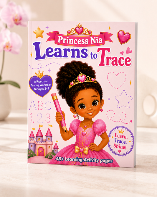 Princess Nia Learns to Trace: A Preschool Tracing Workbook for Ages 3–4