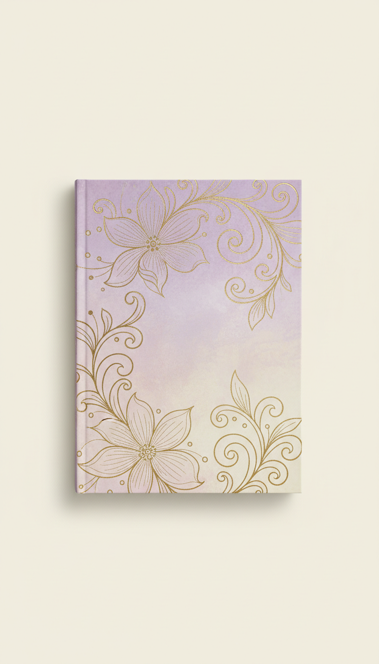 Pastel Adult Coloring Book with Gold Accents